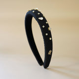 Slender Headband Black Gold