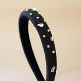 Slender Headband Black Gold