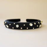 Slender Headband Black Gold 