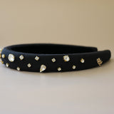 Slender Headband Black Gold 