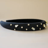 Slender Headband Black Gold 