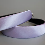 Purple Silky Satin Thin Headband