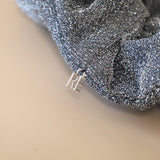 Silver Lame Scrunchie