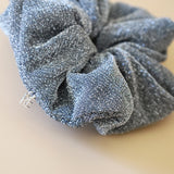 Silver Lame Scrunchie