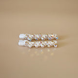 White Studs Hair Clips (2pcs)