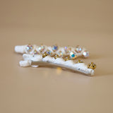 White Studs Hair Clips (2pcs)