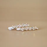 White Studs Hair Clips (2pcs)