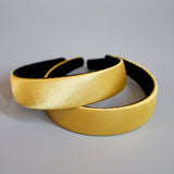 Yellow Gold Silky Satin Thin Headband