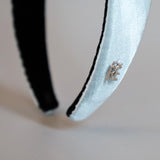 Sky Blue Silky Satin Thin Headband