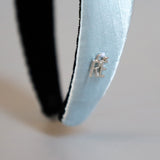 Sky Blue Silky Satin Thin Headband