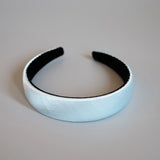 Sky Blue Silky Satin Thin Headband