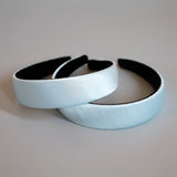 Sky Blue Silky Satin Thin Headband