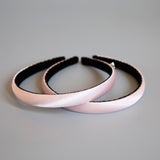 Sakura Pink Silky Satin Slim Headband