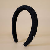 Slender Headband Black Lame No Studs