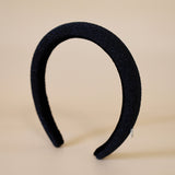 Slender Headband Black Lame No Studs