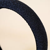 Slender Headband Black Lame No Studs
