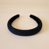Slender Headband Black Lame No Studs