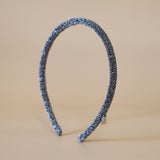 Tight Headband Silver Lame No Studs