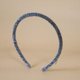 Tight Headband Silver Lame No Studs