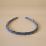 Tight Headband Silver Lame No Studs