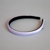 Purple Silky Satin Slim Headband