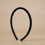 Tight Headband Black Lame No Studs