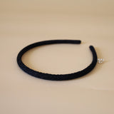 Tight Headband Black Lame No Studs