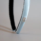 Sky Blue Silky Satin Slim Headband