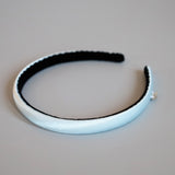 Sky Blue Silky Satin Slim Headband