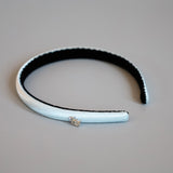Sky Blue Silky Satin Slim Headband