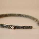 Tight Headband Gold Lame No Studs