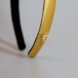 Yellow Gold Silky Satin Slim Headband