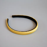 Yellow Gold Silky Satin Slim Headband
