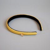 Yellow Gold Silky Satin Slim Headband