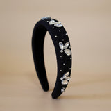 OG Headband Black Silver Mix Studs