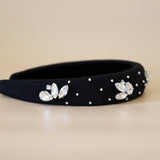 OG Headband Black Silver Mix Studs