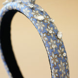 Slender Headband Blue Silver