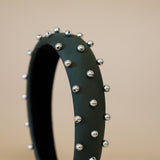 OG Headband Khaki Silver Studs