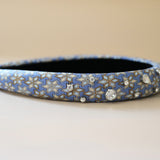 Slender Headband Blue Silver