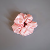 Sakura Pink Silky Satin Scrunchie