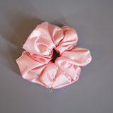 Sakura Pink Silky Satin Scrunchie
