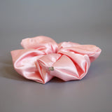 Sakura Pink Silky Satin Scrunchie