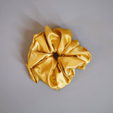 Yellow Gold Silky Satin Scrunchie