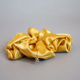 Yellow Gold Silky Satin Scrunchie