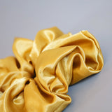 Yellow Gold Silky Satin Scrunchie