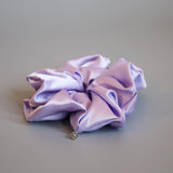 Purple Silky Satin Scrunchie