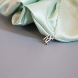 Lime Green Silky Satin Scrunchie