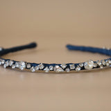 Narrow Headband Blue Silver