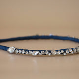 Narrow Headband Blue Silver