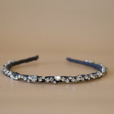 Narrow Headband Grey Silver